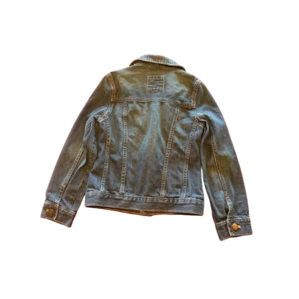 GapKids Denim Jacket Size M Blue Jean Trucker Jacket Unisex Boys Girls Classic